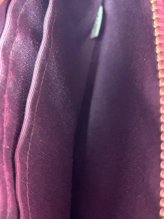 Coach Plum Textured Leather Wristlet Approx. 6 x 4 - Picture 7 of 12